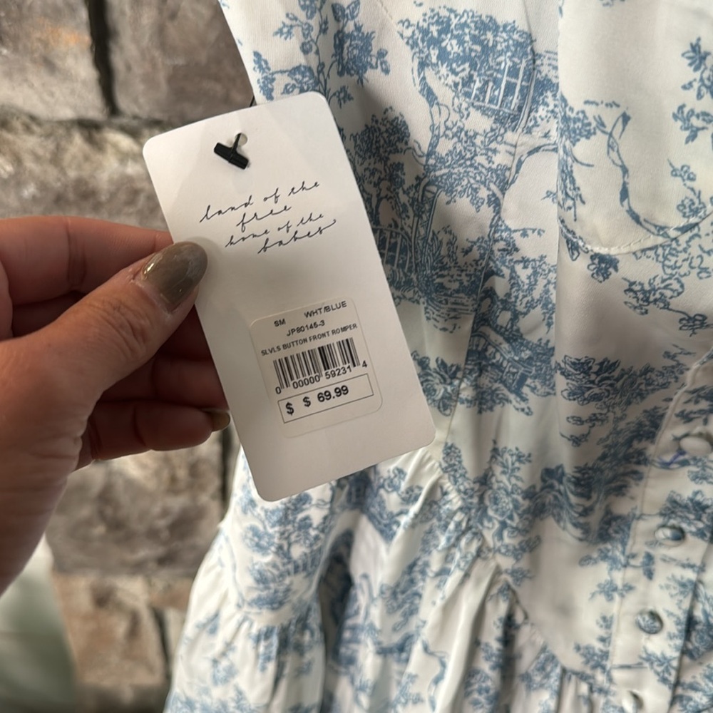 NWT American Threads Button Romper, Small - Picture 6 of 9